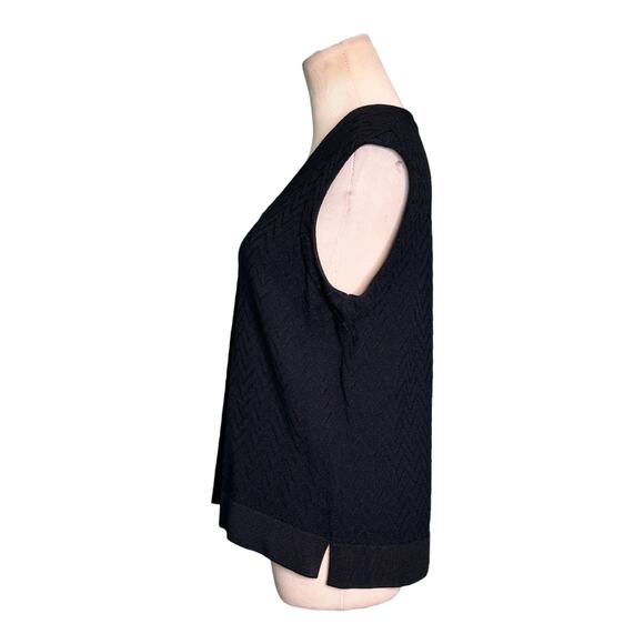 Jones New York black v neck sweater vest size M - Picture 5 of 9